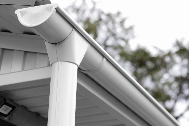Gutter System with Downspouts